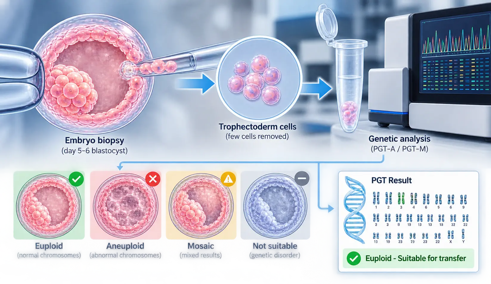 Test génétique préimplantatoire des embryons